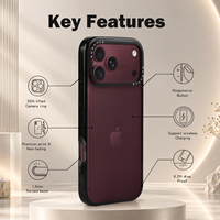 Coque de téléphone personnalisée imprimée UV, dos PC, cadre TPU, pare-chocs TPE, anneau de caméra amovible, logo pour iPhone, vente en gros OEM ODM