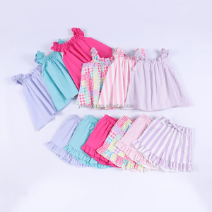Set <span class=keywords><strong>di</strong></span> <span class=keywords><strong>Abbigliamento</strong></span> Estivo per Bambine, Outfit Casual per Bambini, Vestiti per Bambine Piccole, Vendita all'Ingrosso con MOQ Basso - Product Image 4