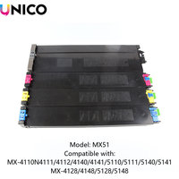 Cartouches de toner compatibles UNICO MX51 pour imprimante laser Sharp MX-4110 4111 4112 4140 4141 5110 5111 5140 5141