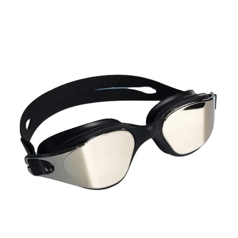 نظارات حمام سباحة زجاجية مضادة للضباب للبالغين مضادة للأشعة فوق البنفسجية