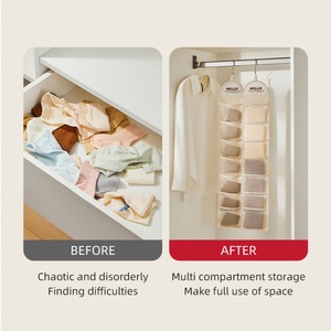 Household <b>Wall</b> Shelf Wardrobe <b>Storage</b> Bags <b>Hanging</b> Closet Organizer Save Space for Socks <b>Hanging</b> <b>Storage</b> Organizer - Product Image 2
