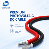 Cable de CC de 6 mm con Aprobación TUV, Aislamiento Doble XLPO, Conductor de Aleación de Aluminio, Cable Solar de Cobre de 6 mm, Cable Solar de 4 mm/6 mm/10 mm