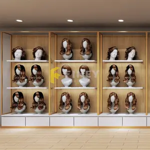 Prateleira de peruca personalizada para loja de perucas, prateleira para móveis e decoração de interiores, prateleira para cabelos