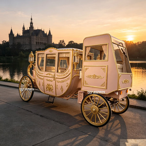 Charrette royale polie à la main, décor personnalisé, chariot royal pour exposition commerciale, festival, aménagement paysager - Product Image 1