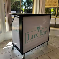 Table de Bar Portable Pliante à Éclairage LED Blanc Fantastique et Populaire pour Mobilier de Boîte de Nuit