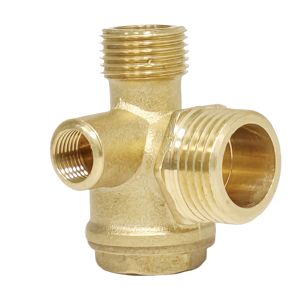 Válvula de Retención para Compresor de Aire, Válvula de Retención de 3 Vías de Latón con Rosca Macho para Conexión de Tubos de Presión de Aire - Product Image 4