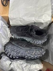 Modern Chunky Platform Footwear, Fashion Black Street <b>Sneakers</b>, Supportive Non Slip Daily Walking Casual Shoes for Men - Product Image 4