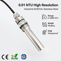 Sonde de turbidité industrielle en acier inoxydable pour eau claire, surveillance en temps réel, RS485 4-20mA, avec format MQTT Json
