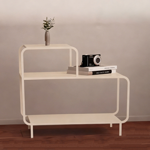 End <strong>Table</strong>, Iron Frame Narrow Side <strong>Table</strong> <strong>with</strong> 3-Tier Storage <strong>Shelf</strong>, Nightstand for Small Space Living Room Bedroom Patio - Product Image 3