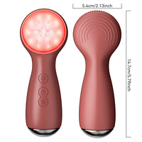 Cepillo de Limpieza Facial Eléctrico Ultrasónico de Silicona Líquida, Impermeable, con 7 Colores de Luz, Compresa Caliente, 3 Velocidades, Limpieza Profunda