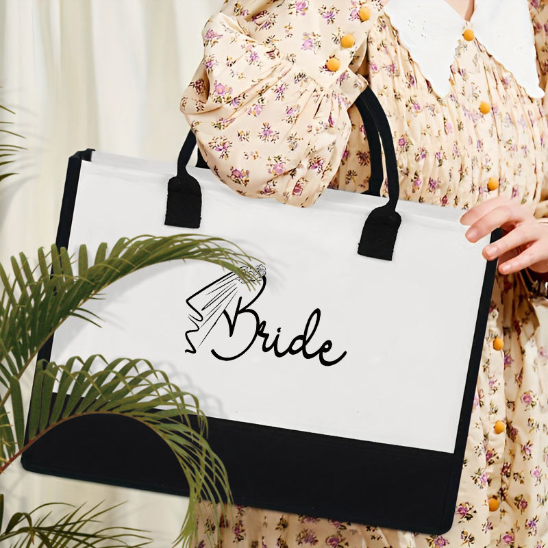 Pc Team Bride Wedding Pattern Shopping Large Personalized Canvas