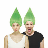 Perruque de cosplay pour spectacle de scène de Noël, perruque d'elfe oignon arc-en-ciel pour adultes, perruque de fête d'Halloween pour trolls