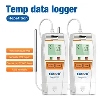 Enregistreur de données de température USB Tlog 100EL 100EC, enregistreur de température répétitif, écran LCD, sonde de très basse température, chaîne du froid
