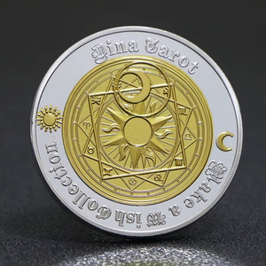 Moneda Personalizada de las Doce Constelaciones del Tarot, Moneda de los Deseos de las Constelaciones, Sol y Luna, Feng Shui, Monedas Chapadas en Oro y Plata de Colección - Product Image 1