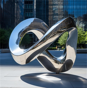 Tác phẩm điêu khắc sản phẩm thép không gỉ tùy chỉnh thành phố checkin mốc hiện đại trang trí tác phẩm điêu khắc - Product Image 6