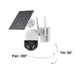 Комплект беспроводной системы видеонаблюдения 16-канальный Wi-Fi NVR с камерами 2K 4MP на солнечных батареях с функцией PTZ и датчиком движения PIR для домашней безопасности - Product Image 2