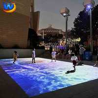 Lampe de projecteur interactive avec logiciel/système Attraction nocturne Jeu de projection interactif au sol/sol