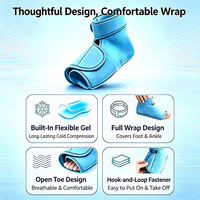 Compresse de Glace OEM Chaude et Froide pour Cheville et Pied – Longue Durée et Anti-Fuite, Couverture Complète pour Soulagement des Douleurs aux Pieds et Tendinite d'Achille