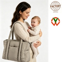 Sac de rangement de luxe en nylon pour poussette avec porte-gobelet, sac à couches pour poussette, matelas à langer pour maman et bébé, sac de maman pour l'extérieur