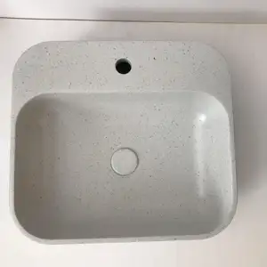 卫生间台面白色水槽混凝土艺术盥洗室卫生洁具自然盆