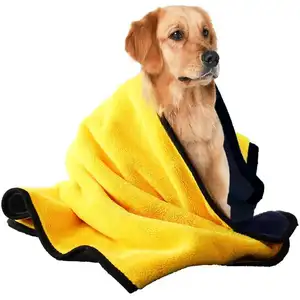 Groothandel Maatwerk Handverzorging Massage Sterk Absorberend Chenille Handdoek Microfiber Badjas Voor Hond Kat