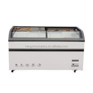 Congélateur horizontal combiné d'armoire d'île Pour les aliments surgelés Affichage en verre d'ouverture supérieure Réfrigérateur - Product Image 2