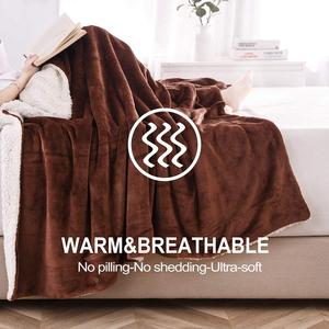 Khái niệm cơ bản mờ vi sang trọng lông cừu chăn tất cả các mùa 50x60 inch <span class=keywords><strong>Sherpa</strong></span> lông cừu ném chăn - Product Image 6