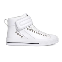 Prix de gros Baskets montantes d'hiver en cuir pleine fleur à lacets avec languette amovible pour hommes et femmes