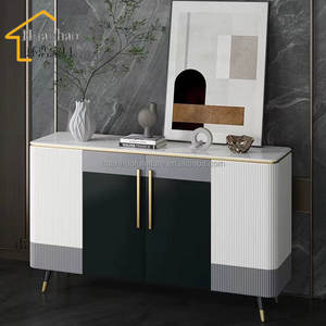 Aparador <span class=keywords><strong>de</strong></span> <span class=keywords><strong>Entrada</strong></span> <span class=keywords><strong>de</strong></span> Acero Inoxidable <span class=keywords><strong>de</strong></span> Alta Gama, Mueble <span class=keywords><strong>de</strong></span> Almacenamiento para Sala <span class=keywords><strong>de</strong></span> Estar con Diseño Estético, Madera MANGO, 2 Cajones - Product Image 2