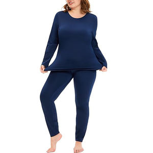 2 Set di Biancheria Intima Termica da Donna Taglie Forti, Felpata in Poliestere/Spandex, Completo Pigiama Maglia e Pantaloni Lunghi - Product Image 5