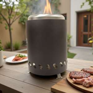 Portable En Acier Inoxydable Extérieur Fire Pit Tabletop Wood Burning Firetable Smokeless Garden Caractéristique - Product Image 5