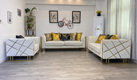 Chainiti Möbel Modulare OEM-Fabrik Direktlieferung Günstiger Preis SOFA-MÖBEL Beige Farbe Samt U-Form C-Form Luxus-Sofas
