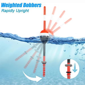 Bois Slip Bobbers Flotteur De Pêche Bobbers Balsa En Bois Printemps Slip Flotteurs Bobbers Pondérés pour Crappie Panfish Catfish - Product Image 4