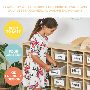 Montessori Tủ lưu trữ bằng gỗ Modular có thể điều chỉnh kệ đơn vị cho trẻ em mẫu giáo Đồ chơi Tổ Chức Phòng chơi lớp học lưu trữ - Product Image 3