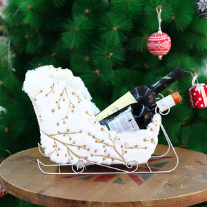 Christmas Velvet Reindeer And Snowmobile Desk <b>Ornaments</b> Full Color Printed Textile Decorations For Holiday Display - Product Image 4