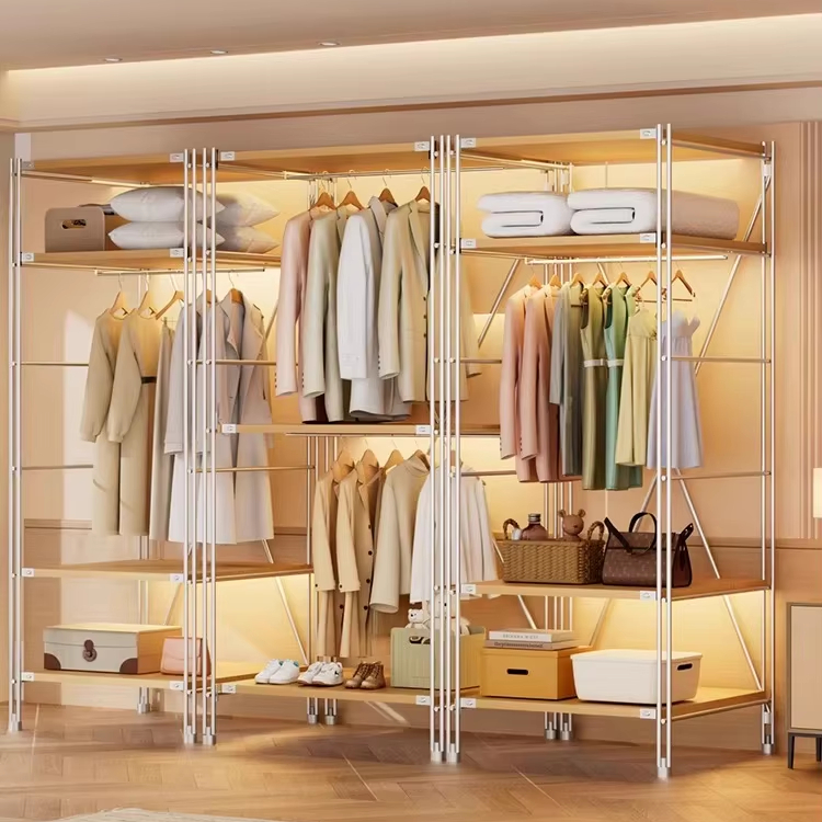 Wooden Clothes Rack Modern Multi-Functional Design