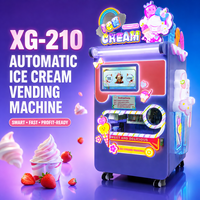 Máquina Expendedora de Helados Comercial Red Rabbit con Pantalla Táctil, Acepta Monedas, Gran Capacidad de Almacenamiento de 12L