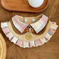 Bandana triangulaire à carreaux pour animaux de compagnie, style nœud papillon, fait main, accessoire pour chien et chat toutes saisons