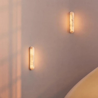 Applique murale ZeroUNO en albâtre, longue, ovale, avec abat-jour en marbre naturel monobloc, pour hôtel, lampe moderne de luxe pour intérieur