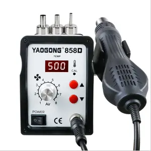 YAOGONG 858D SMD محطة إعادة العمل الرقمية مسدس الهواء الساخن BGA مسدس الحرارة لمحطة اللحام لمعدة IC SMT أداة إصلاح الهاتف المحمول