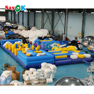 Carrera de obstáculos inflable de alta calidad para juegos de adultos, Mini carrera de obstáculos inflable de Wipeout gigante deportivo - Product Image 4