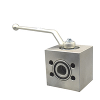 Katup Bola Flens Tipe SAE Harga Pabrik Murah Bahan Stainless Steel Katup Bola Hidrolik Tekanan Tinggi Operasi Manual Pipa Oli