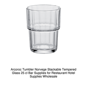 Vaso Norvege de Vidrio Templado Apilable Arcoroc, 25 cl, Altura 9.4 cm, Diámetro 7.7 cm - Product Image 2