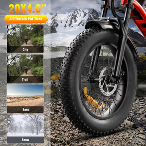 Vélo électrique tout-terrain 48V à pneus larges, deux places, adapté à la neige, livraison directe depuis entrepôt américain, export transfrontalier - Product Image 4