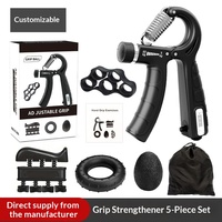 Ensemble d'Exerciteurs de Main Professionnels pour Renforcer les Muscles du Bras, des Doigts et du Poignet, Matériel ABS, Résistance 5-60kg, Unisexe