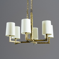 Industrialstyle Pendentif Lumière Artdynastie Style Américain Décor À La Maison Lampe Suspendue Lustre Moderne Laiton Antique avec Tissu De Luxe