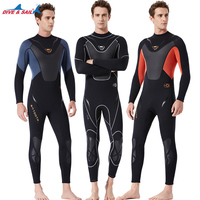 Combinaison de plongée en néoprène pour homme, 3 mm, manches longues, antibactérienne, coupe-vent, fermeture éclair dorsale, OEM personnalisée pour le surf, la natation et la plongée avec tuba