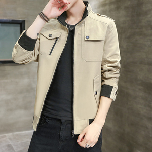 เสื้อแจ็คเก็ตผ้าฝ้ายลำลองผู้ชายสไตล์เกาหลีรุ่นใหม่ประจำฤดูใบไม้ร่วงปี 2025  โลโก้แบบกำหนดเอง ทรงเข้ารูป แฟชั่นทันสมัย สวมใส่สบาย - Product Image 1