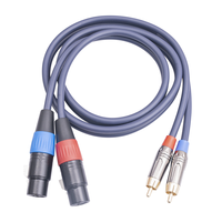 Çift Dişi XLR - Çift RCA Kablosu 2-XLR Dişi - 2 RCA/Telefon Fişi Erkek HiFi Stereo Ses Bağlantısı Mikrofon Kablosu