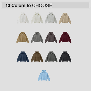 Chất Lượng Cao Các Nhà Sản Xuất Biểu Tượng Tùy Chỉnh Thời Trang Phố Người Đàn Ông Của Hoodies Nặng Đau Khổ Boxy Zip Hoodies - Product Image 2